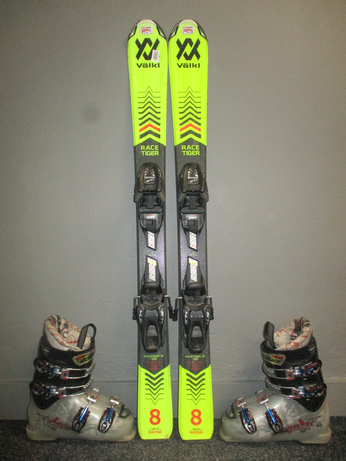 VÖLKL RACETIGER Jr 100cm + Lyžáky 21,5cm