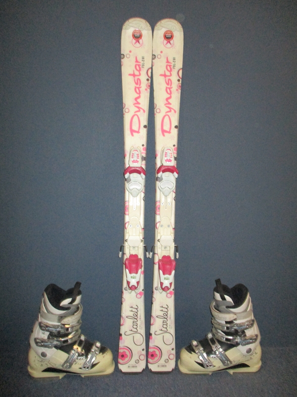 Juniorské lyže DYNASTAR STARLETT 120cm + Lyžiarky 24,5cm, VÝBORNÝ STAV
