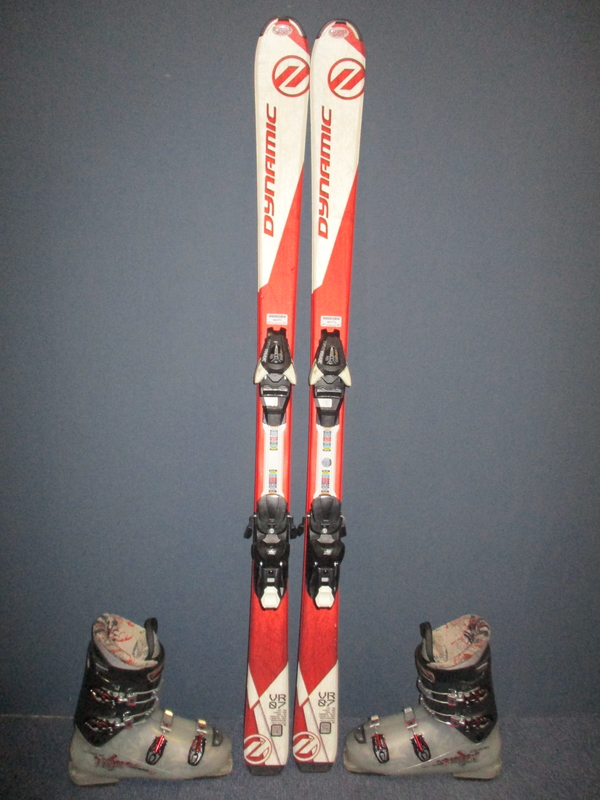 Juniorské lyže DYNAMIC VR 07 150cm + Lyžiarky 27,5cm, VÝBORNÝ STAV
