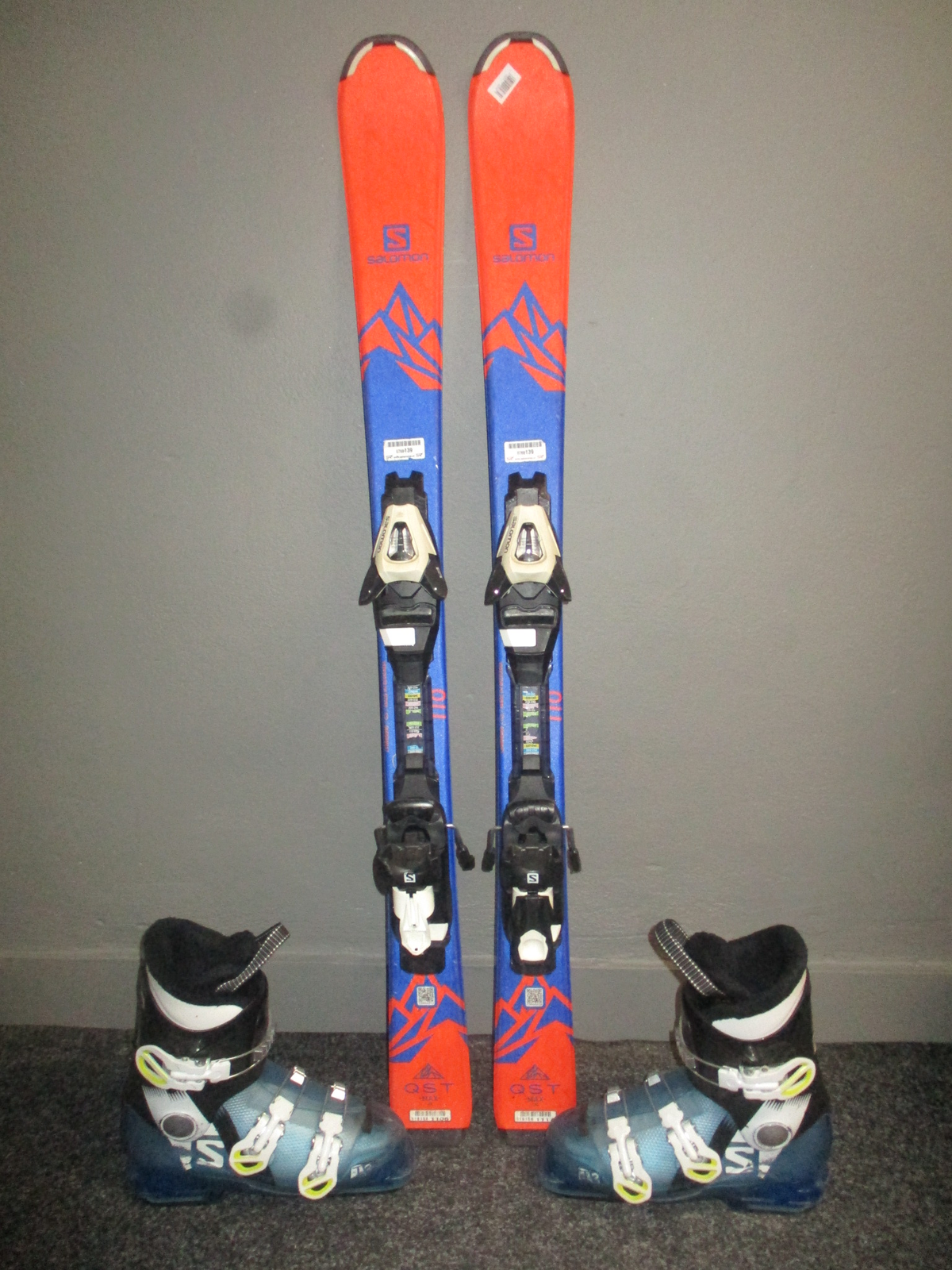 SALOMON QST MAX Jr 110cm + Lyžáky 23,5cm