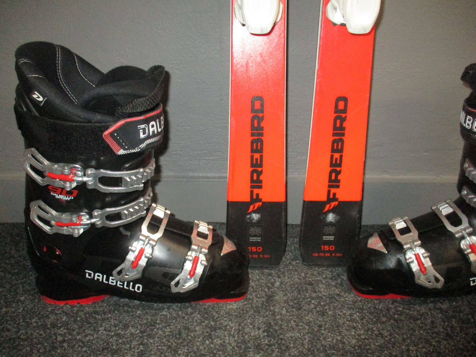 BLIZZARD FIREBIRD COMP Jr 150cm + Lyžáky 27,5cm