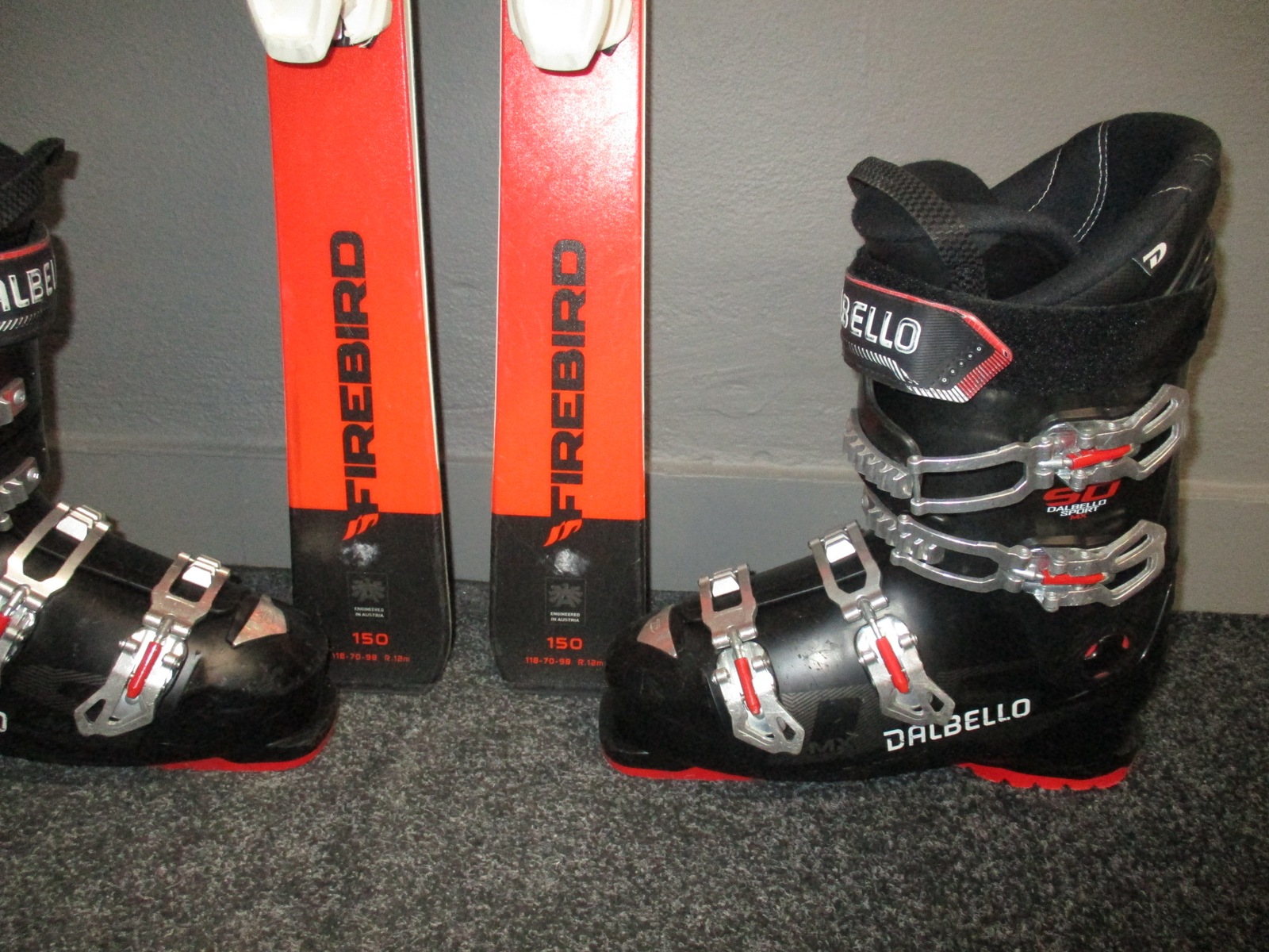 BLIZZARD FIREBIRD COMP Jr 150cm + Lyžáky 27,5cm