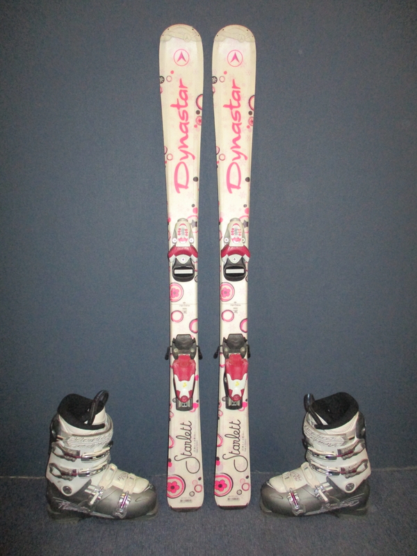 Juniorské lyže DYNASTAR STARLETT 120cm + Lyžiarky 23,5cm, SUPER STAV