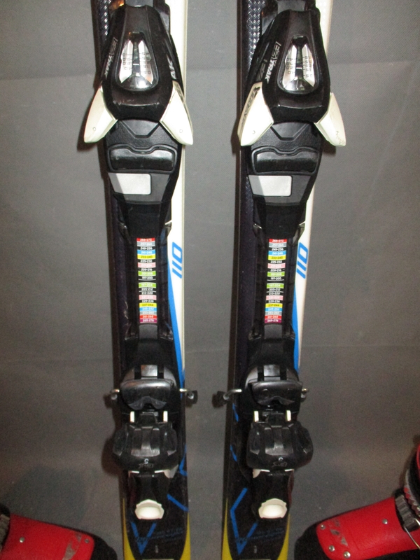 Detské lyže SALOMON X RACE 110cm + Lyžiarky 22,5cm, SUPER STAV