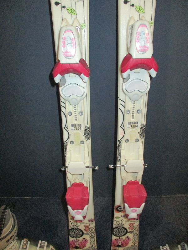 Juniorské lyže ROSSIGNOL DIVA 130cm + Lyžiarky 24,5cm, SUPER STAV